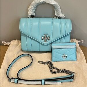 Tory Burch Blue Leather Women's Bag